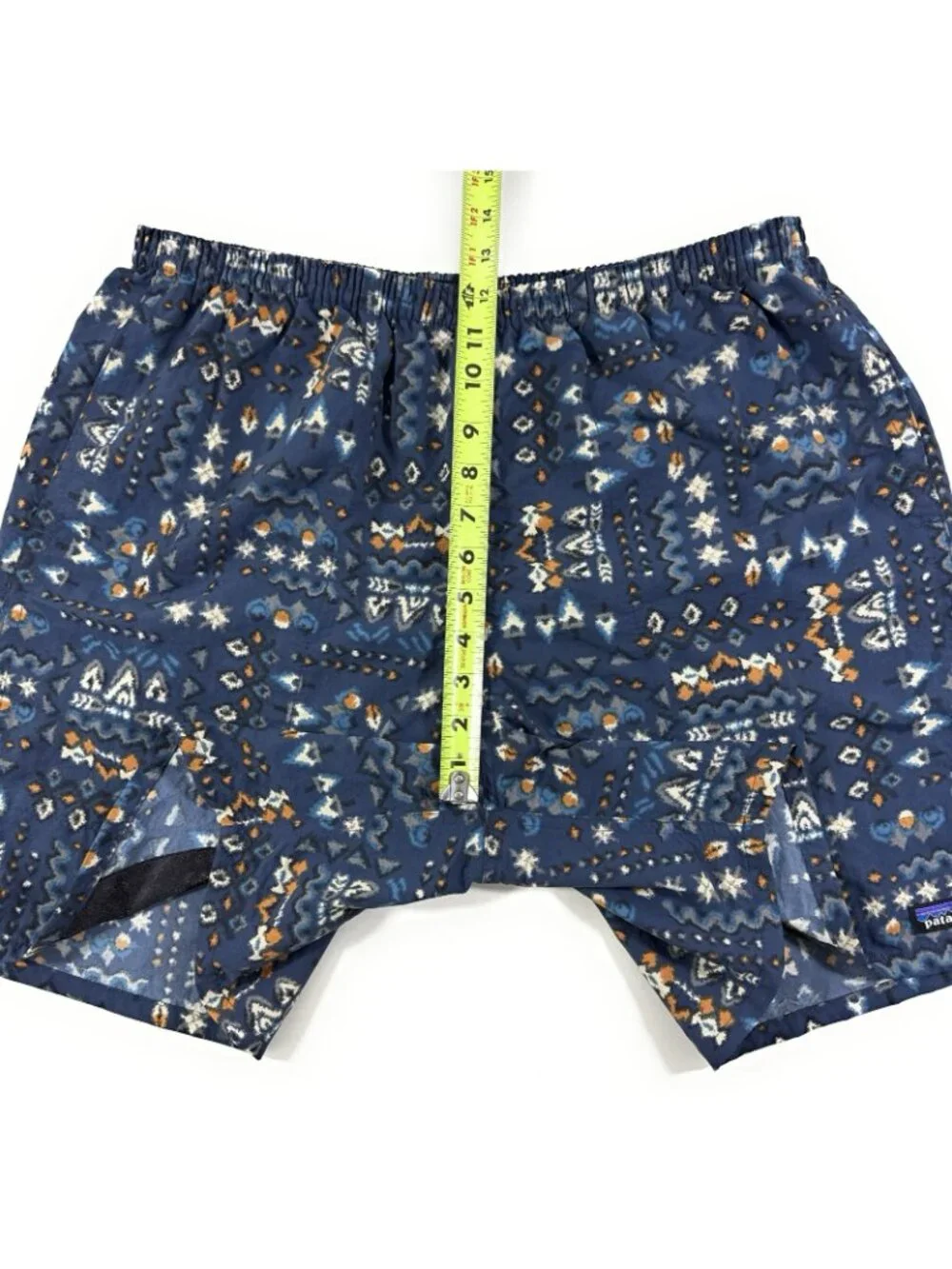 Patagonia Mens Baggies Shorts Size Large Swim Trunks Blue Aztec Print